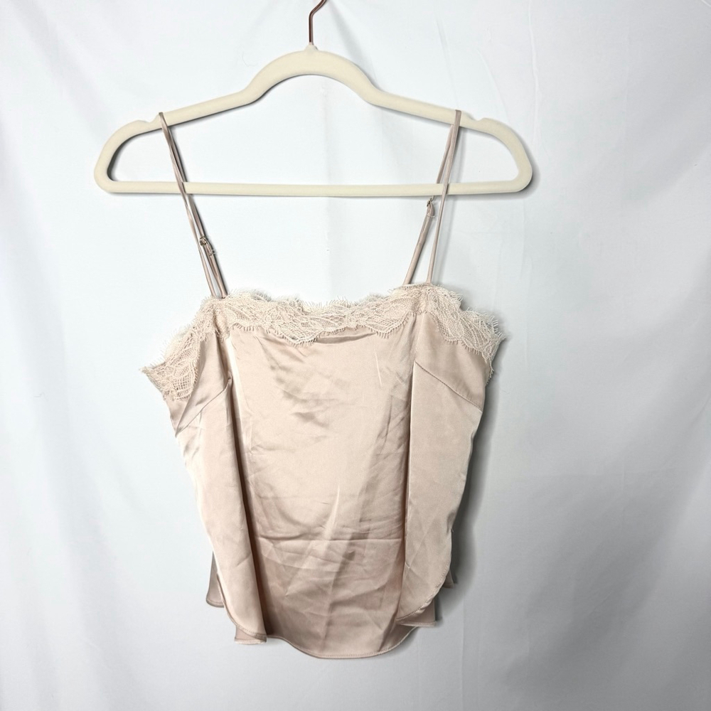 NEW with Tags Heartloom Champange Lace Trim Satin Camisole XS